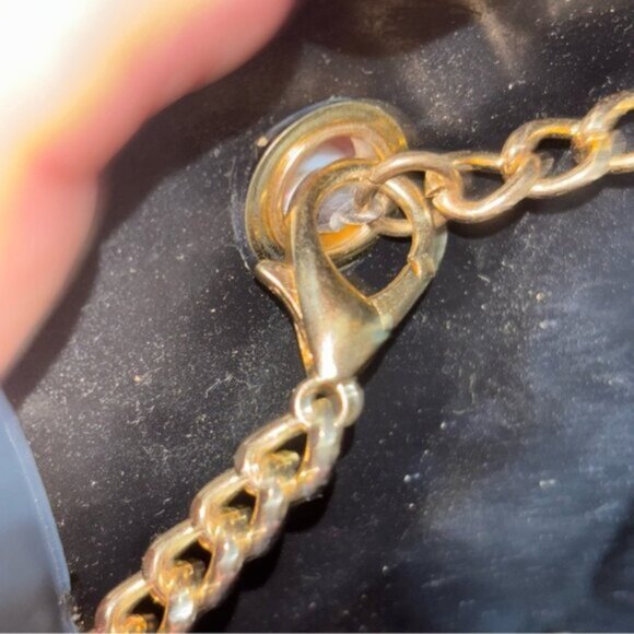 Deluxity Black Quilted Women's Bag Purse Mini Jelly PVC Pearl Handle Chain - Picture 10 of 10